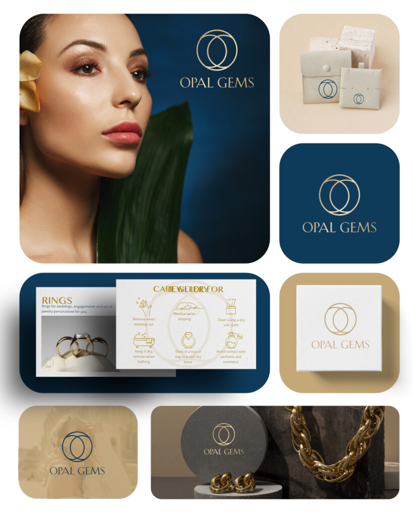 A complete brand design for a jewelry store
