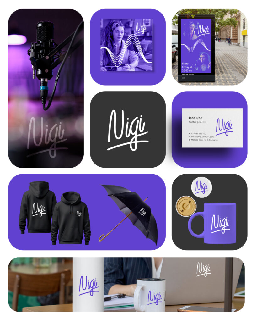 A complete brand design for a podcast