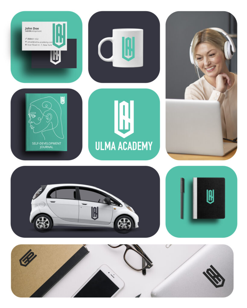 A complete brand design for a course platform