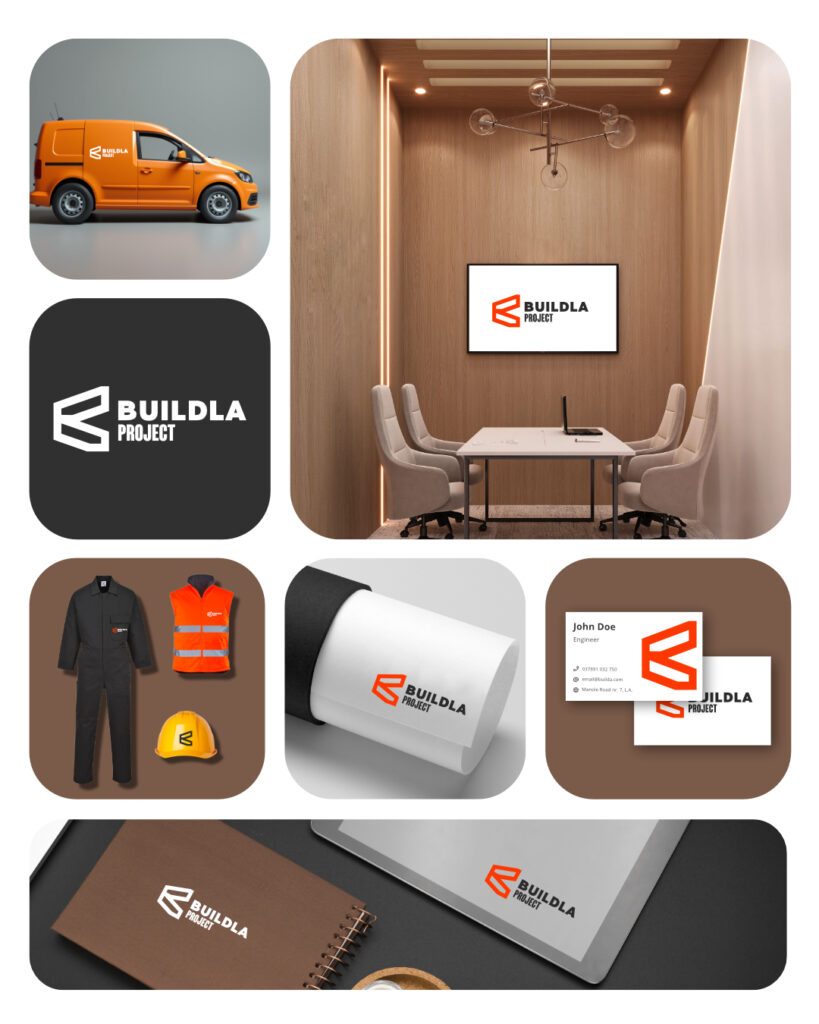 A complete brand design for a construction company