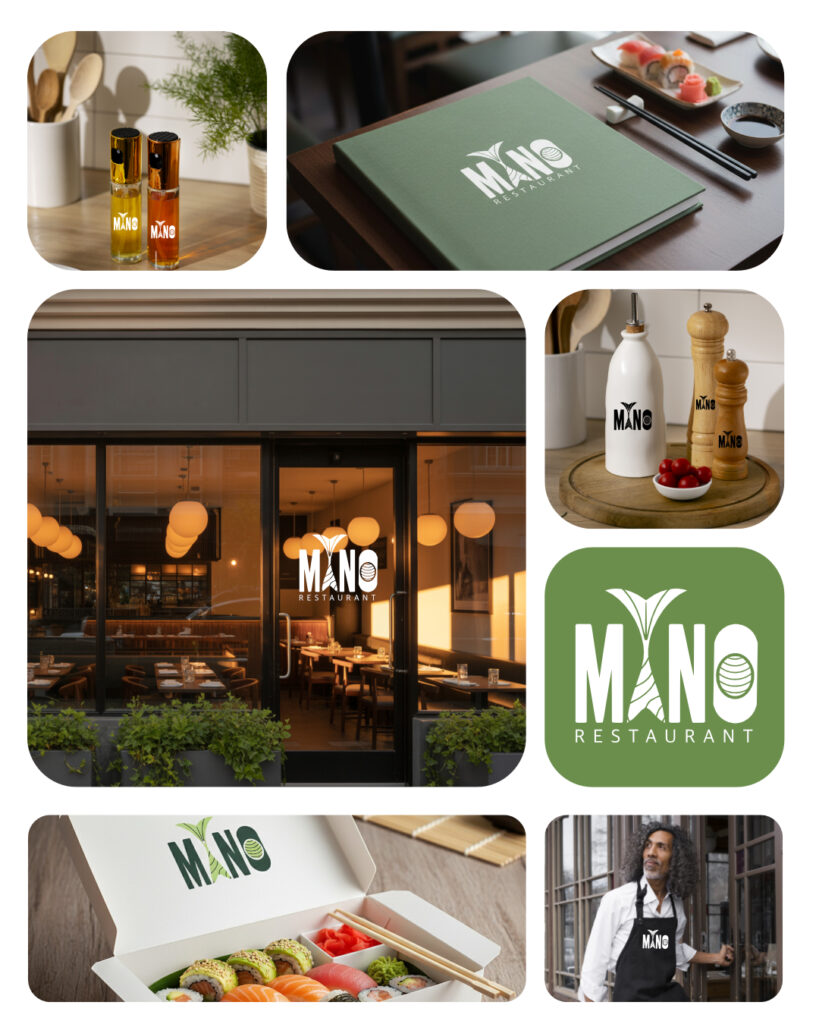 A complete brand design for a sushi restaurant