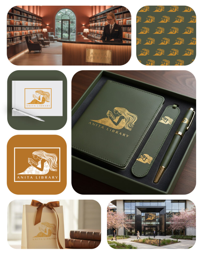 A complete brand design for a library