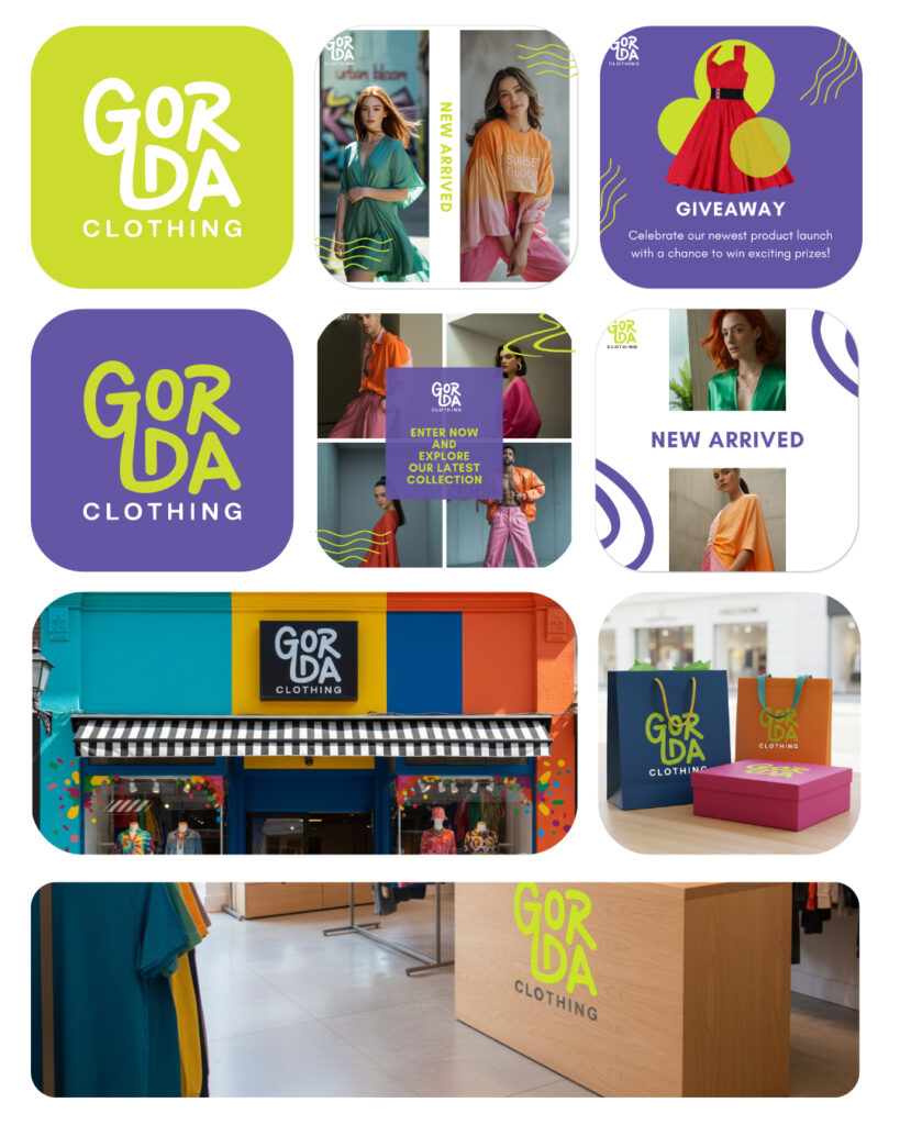 A complete brand design for a clothes store