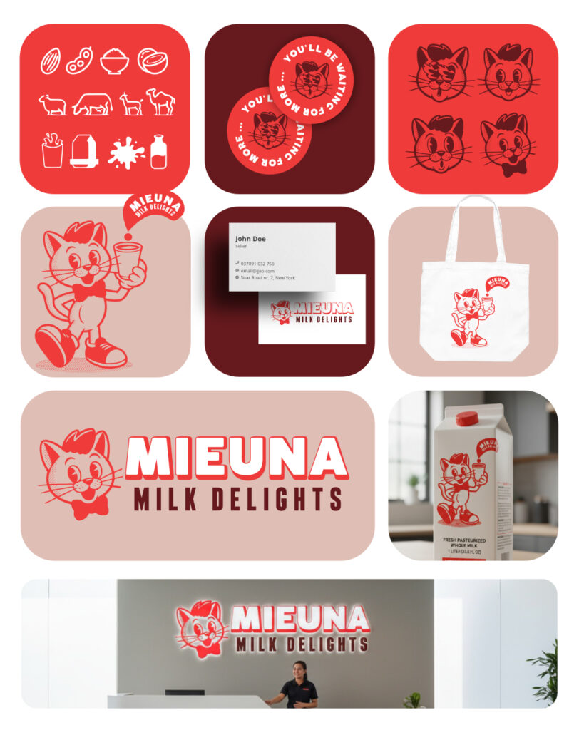 A complete brand design for a dairy factory