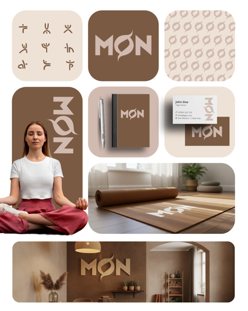 A complete brand design for a yoga studio