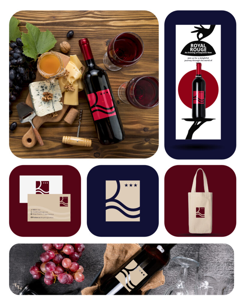 A complete brand design for a wine