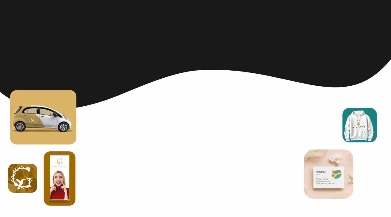 Brand design services portfolio featuring custom logos and brand identity collaterals