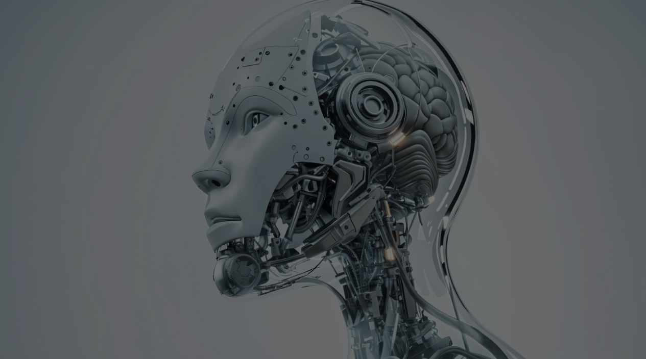 Robot and human hand touching in a symbolic gesture of collaboration, representing human-centered AI design
